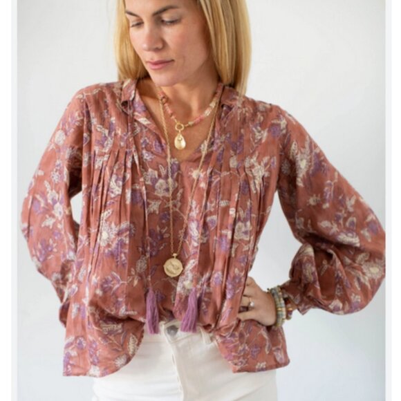 Marea Cala Rosado Top Tassel Tie SIZE LARGE - Picture 1 of 6